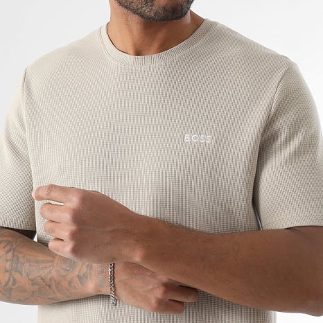 BOSS - Conjunto Camiseta y Pantalón Corto de chándal Waffle 50535891 50535884 Beige